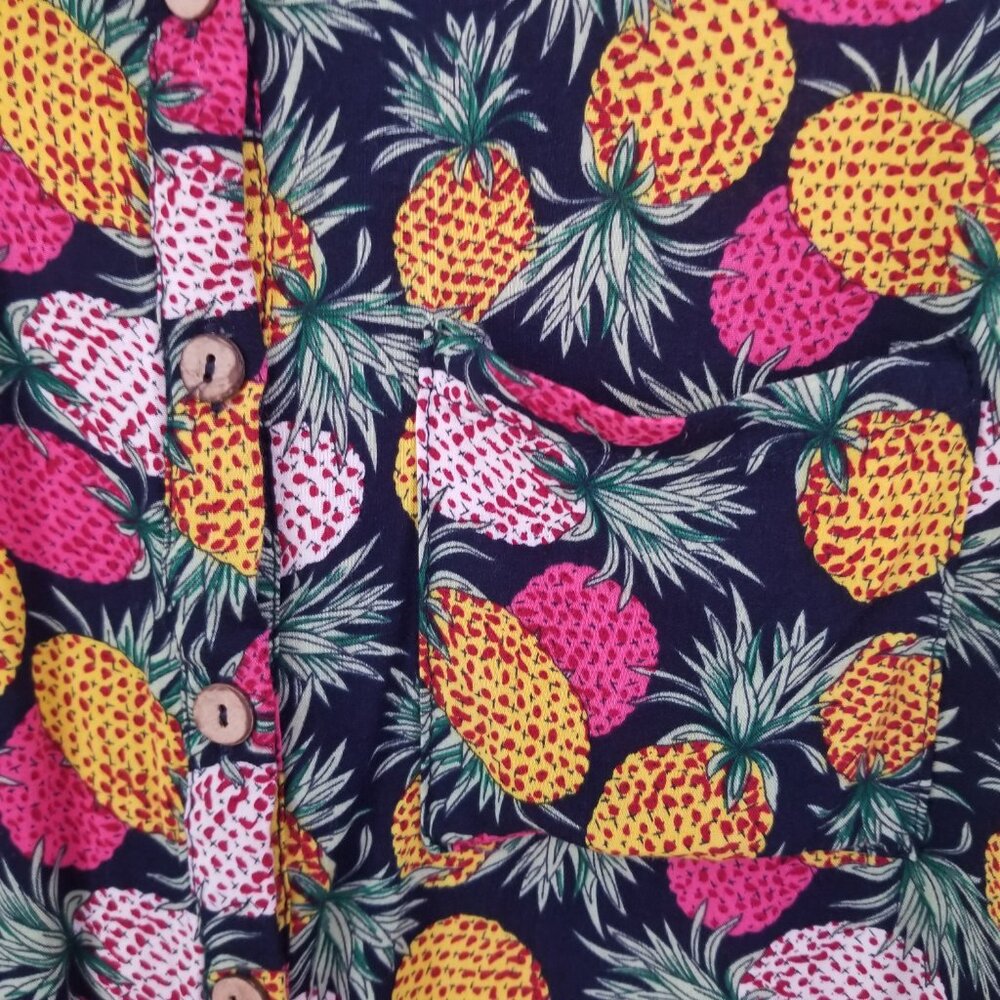 Love Notes Pineapple Blouse S - image 3